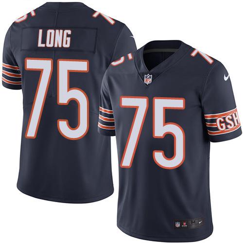 2019 men Chicago Bears #75 Long blue Nike Vapor Untouchable Limited NFL Jersey->chicago bears->NFL Jersey